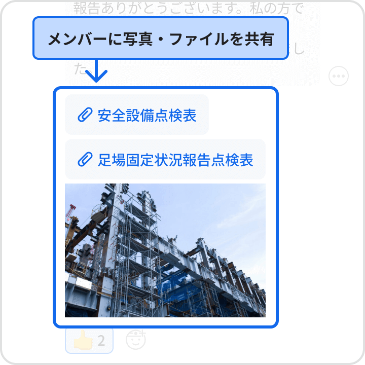 写真やファイルを簡単に共有！機能イメージ図