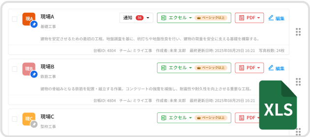 報告書をまとめて出力 機能イメージ