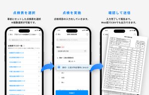 点検表の使用の様子